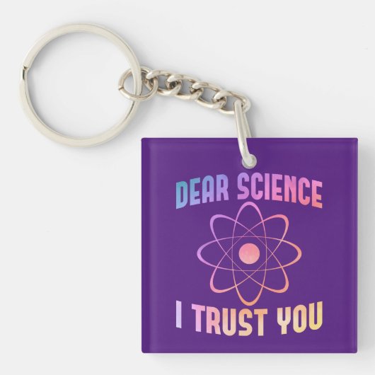 親愛Science I Trust You - Science おもしろい キーホルダー (正面)