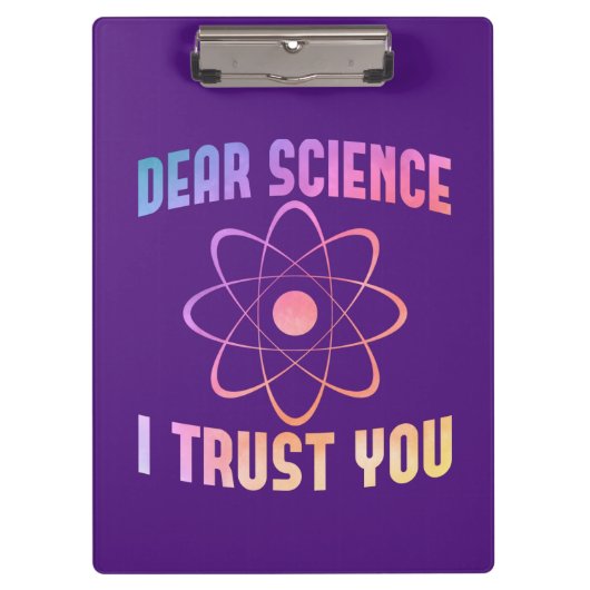親愛Science I Trust You - Science おもしろい クリップボード (正面)