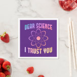 親愛Science I Trust You - Science おもしろい スタンダードカクテルナプキン<br><div class="desc">科学おもしろいのシャ男性へツの女性や化学先生はクリスマスまたは誕生日のギフトアイディアとして。これを科学大学のシャツとして、または生物学と数学の先生のために取得する</div>