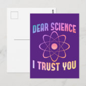 親愛Science I Trust You - Science おもしろい ポストカード (正面/裏面)