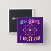 親愛Science I Trust You - Science おもしろい 缶バッジ (正面&裏面)