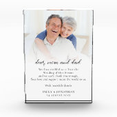 親感謝していの新婚結婚者 フォトブロック (正面)