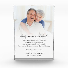 親感謝していの新婚結婚者 フォトブロック