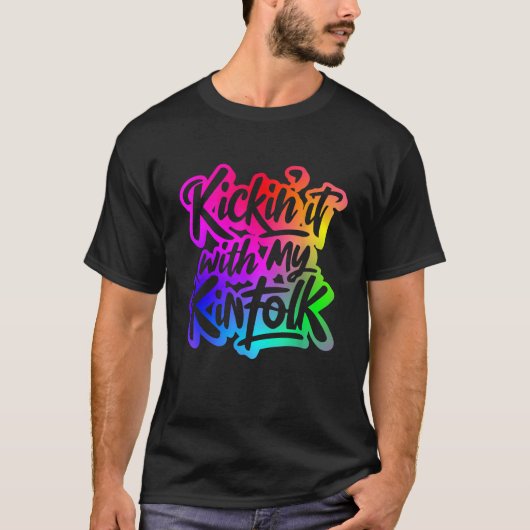 親戚と楽しむ面白いファミリーリユニオンTシャツ Tシャツ (正面)