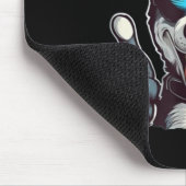 親指おもしろいを立てたサングラス犬 マウスパッド (コーナー)