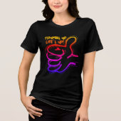 親指が上がって人生が上がってる!-レトロアート トライブレンドTシャツ (正面)