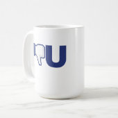 親指が下がってるのが嫌な人用の面白いマグカップ コーヒーマグカップ (正面左)