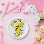 親指でバナナを上げる ペーパープレート (パーティー)