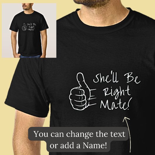 親指で彼女は黒で右のメイトになる Tシャツ