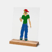 親指で立てる アクリルサイン (傾斜)