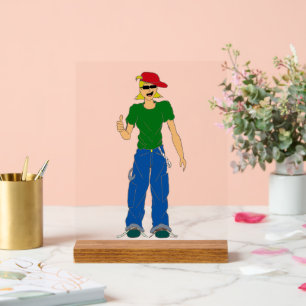 親指で立てる アクリルサイン