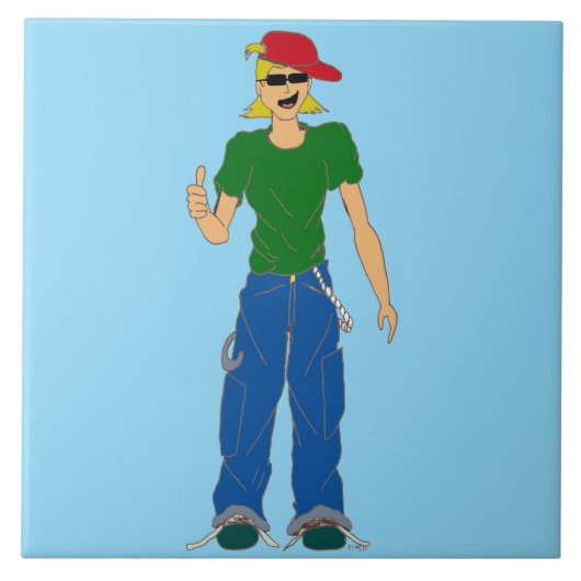 親指で立てる タイル (正面)