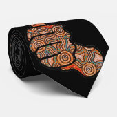 親指で黒いアボリジナルのネクタイ ネクタイ (ロール)