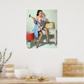 親指のピンを上に痛める ポスター (キッチン)