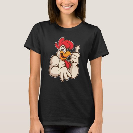 親指の高さの雄鶏の農場 Tシャツ (正面)