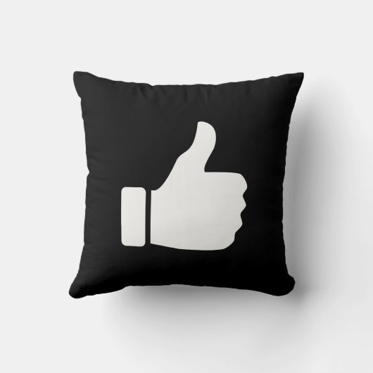 親指はピクトグラムの装飾用クッションを持ち上げます クッション (裏面)