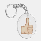 親指は印Emojiを持ち上げます キーホルダー (正面左)