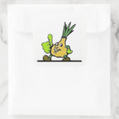 親指を上げた玉ねぎ スクエアシール (バッグ)