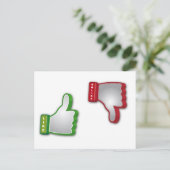 親指を上げて拒絶 ポストカード (スタンド正面)