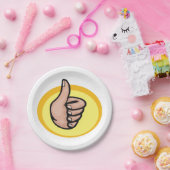 親指を上げるジェスチャー ペーパープレート (パーティー)