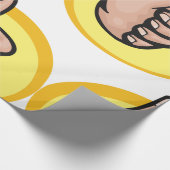 親指を上げるジェスチャー ラッピングペーパー (角)