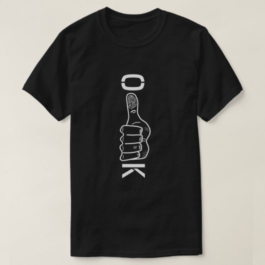 親指を上げる(ok) tシャツ (デザイン正面)