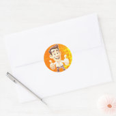 親指を上げ、指、のように ラウンドシール (封筒)