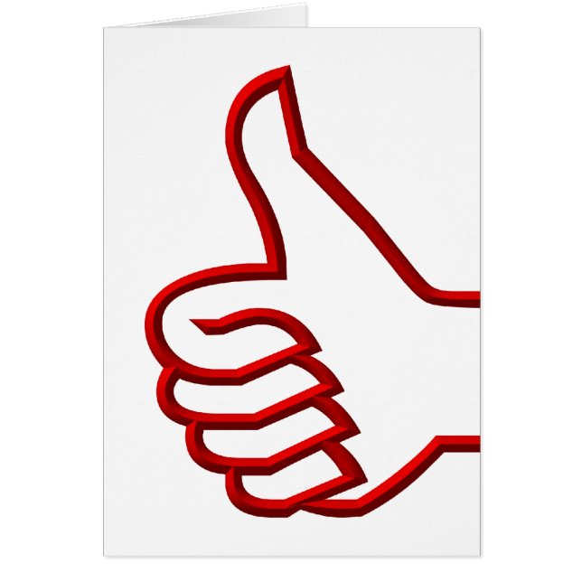 親指を上に (正面)