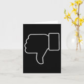 親指を下げおもしろい、ジョーク、皮肉 カード (黄色い花)