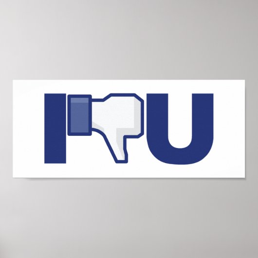 親指を下げてポスターを嫌おもしろいう ポスター (正面)