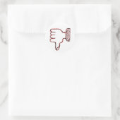 親指を下げる ラウンドシール (バッグ)