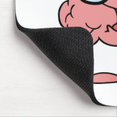 親指を与えている頭脳のマンガのキャラクタ マウスパッド (コーナー)