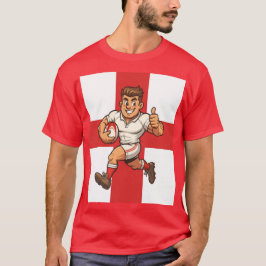 親指を立てたラグビーの英雄が疾走 Tシャツ