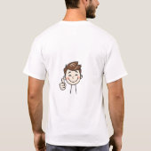 親指を立てて陽性を広げる! Tシャツ (裏面)