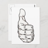 親指を立てる ポストカード (正面/裏面)