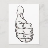 親指を立てる ポストカード (正面)