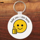 親指を立てパーソナライズされたる キーホルダー (正面)