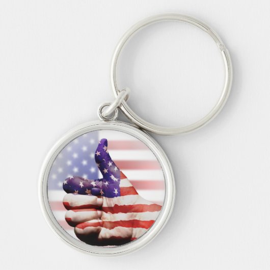 親指を立て！ キーホルダー (正面)