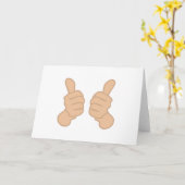 親指を2つ上げる カード (黄色い花)