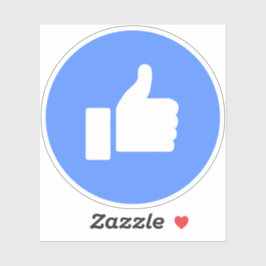 親指アップ (青) ステッカー シール