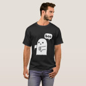親指ダウン幽霊ブー非難を叫ぶ Tシャツ (正面フル)