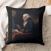 親指ポートレートベンジャミンフランクリンアットホワイトハウス クッション (ブランケット)