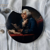 親指ポートレートベンジャミンフランクリンアットホワイトハウス 缶バッジ (インサイチュ)