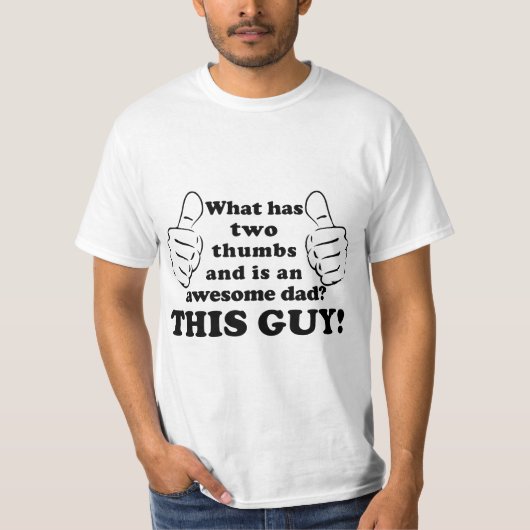 親指素晴らしパパ Tシャツ (正面)