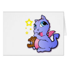 親指-紫色吸うベビーのドラゴン-をカード