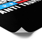 親民主主義 - 反トランプ 7月4日 愛国的なF ポスター (角)