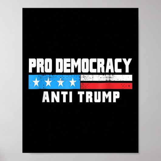 親民主主義 - 反トランプ 7月4日 愛国的なF ポスター (正面)