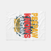 親父の日おもしろいGを知る フリースブランケット (正面(横))