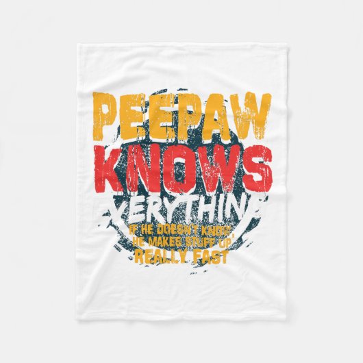 親父の日おもしろいGを知る フリースブランケット (正面)