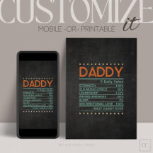 親父の日カスタマイズ%可能な折り畳みグリーティングカード